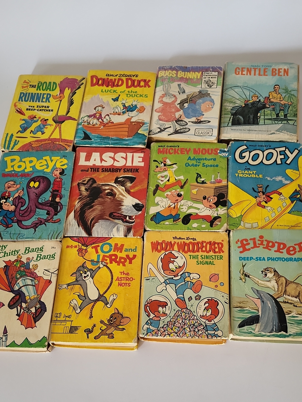 Vintage 1960s/1970s Whitman Big Little Books Lot - 12 Cartoon